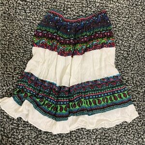 Seminole patchwork midi skirt